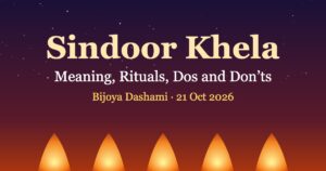 Read more about the article Sindoor Khela Explained: Meaning, Rituals and Dos and Don’ts