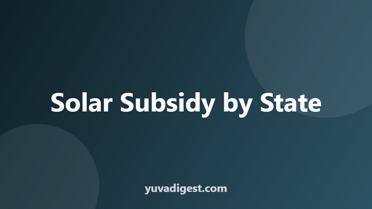 Solar Subsidy by State